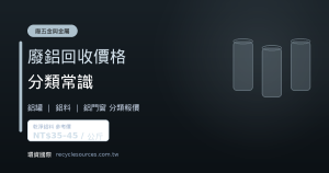 廢鋁回收價格？鋁罐、鋁料、鋁門窗分類一次看